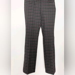 NY&CO 7TH Avenue Plaid Black and Red Pants Sz L Petite